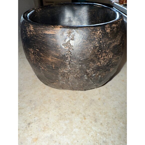 NWT Place & Time Scull Halloween Decorative Gothic Bowl/ Planter Flower Pot - Picture 4 of 11